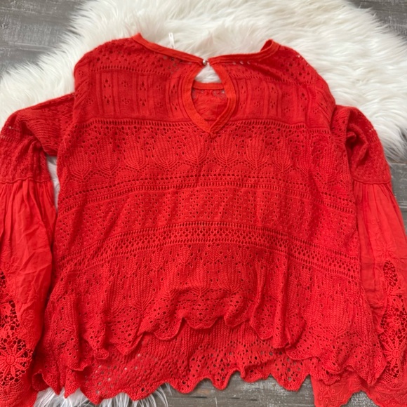 FREE PEOPLE Women's Once Upon A Time Lace Top - Picture 8 of 8